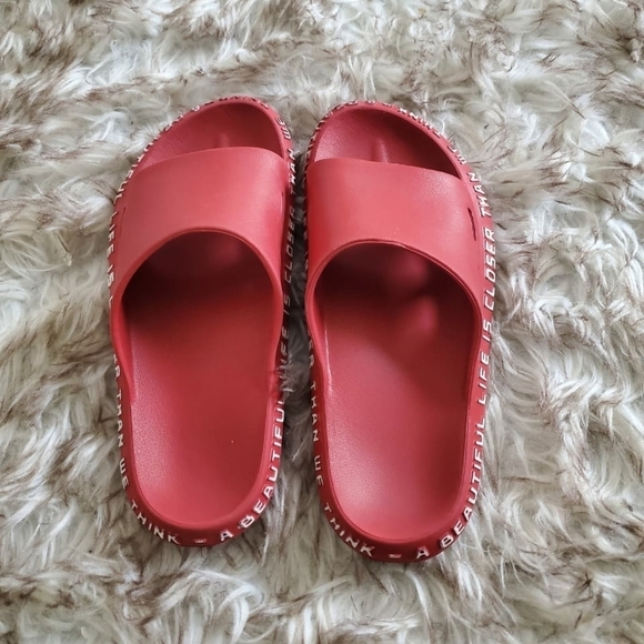 Unisex Summer Slippers Beach Slide Sandals Flip Flops Words Soft Sole 🌴 - Picture 3 of 8